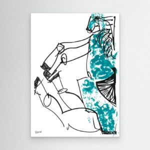 Canvas Print: "Sitting horse"