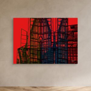 Canvas Print: "Skeleton mountain" (hyperreal)